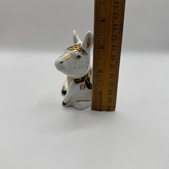 Royal Crown Derby Donkey Foal bone china paperweight figurine. Gold Stopper EUC - Picture 10 of 11